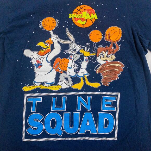 Looney Tunes Vintage Space Jam Tune Squad Blue Graphic Tee Shirt Mens Small - Picture 3 of 16